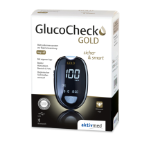 GlucoCheck GOLD mg/dl - Blutzuckermessgerät / 1 Set